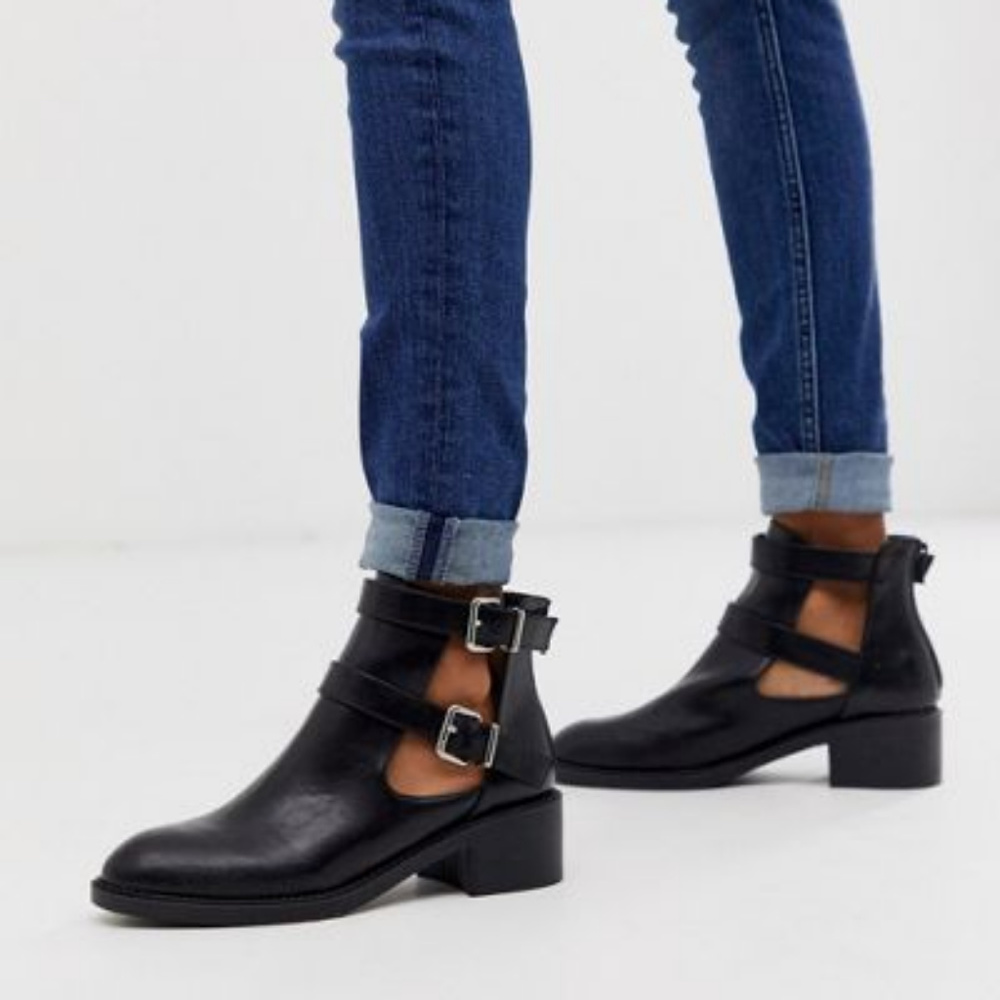 Black Cut Out Boots